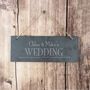 Personalised Wedding Slate Door Plaque, thumbnail 1 of 2
