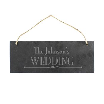 Personalised Wedding Slate Door Plaque, 2 of 2