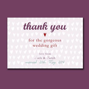 Personalised Engagement Or Wedding Thank You Card, 4 of 4