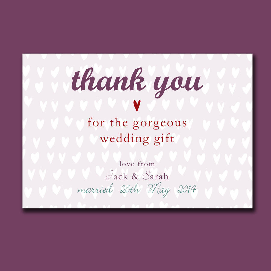 Personalised Engagement Or Wedding Thank You Card By Molly Moo Designs 