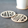 'Mine' And 'Yours' Set Of Wooden Coasters, thumbnail 1 of 5