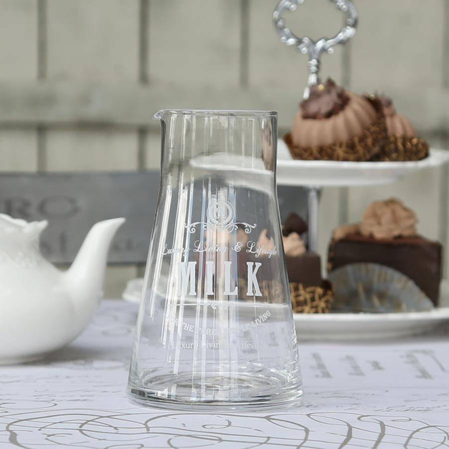 glass milk jug by rocket and fox