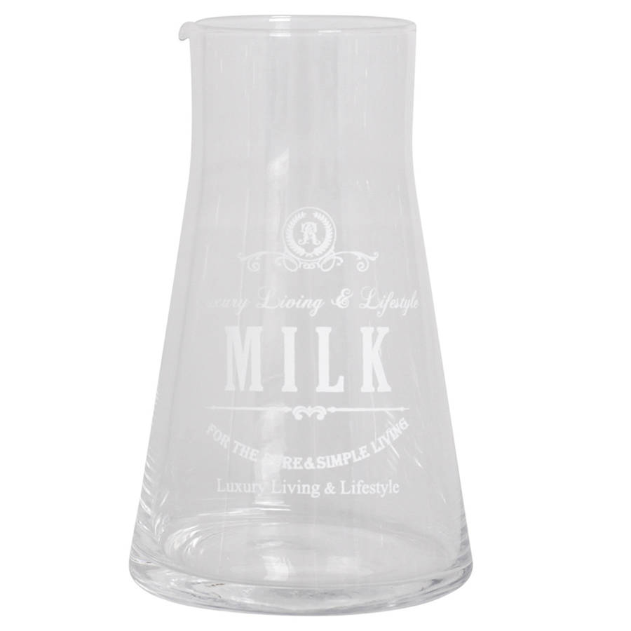 Glass Milk Jug By Rocket and Fox