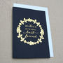 Sisters Are Best Friends Gold Foil Greeting Card, thumbnail 1 of 3