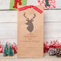 Christmas Personalised Stags Head Gift Bag, thumbnail 1 of 2