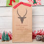 Christmas Personalised Deer Head Bag, thumbnail 1 of 1