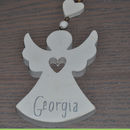 Personalised Wooden Angel Christmas Decoration By Solesmith