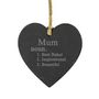 Personalised 'Definition' Slate Heart Sign, thumbnail 2 of 3