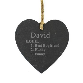 Personalised 'Definition' Slate Heart Sign, 3 of 3