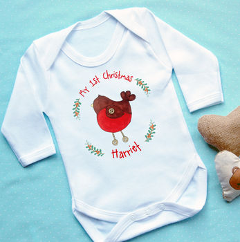 Personalised My 1st Christmas Robin Vest, 2 of 5