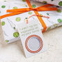 Sprouts And Parsnips Christmas Vegetable Wrapping Paper, thumbnail 2 of 4