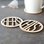 His And Hers Wooden Coasters, thumbnail 1 of 2