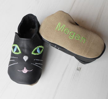 Personalised Cat Baby Shoes, 3 of 9