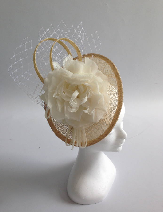 disk shaped floral hat heapiece by holly young millinery ...