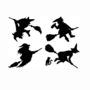Halloween Witches Wall Sticker Set, thumbnail 5 of 7