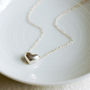 Sterling Silver Heart Charm Necklace, thumbnail 3 of 3