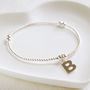 Personalised Delicate Sterling Silver Bead Bracelet, thumbnail 1 of 3