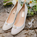 catherine suede wedding shoes by rachel simpson | notonthehighstreet.com