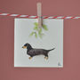Christmas Dachshund Gift Tags, Pack Of Four, thumbnail 1 of 2