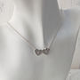 Personalised Silver Two Hearts Necklace, thumbnail 5 of 7