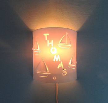 Personalised Boat Wall Night Light, 3 of 5