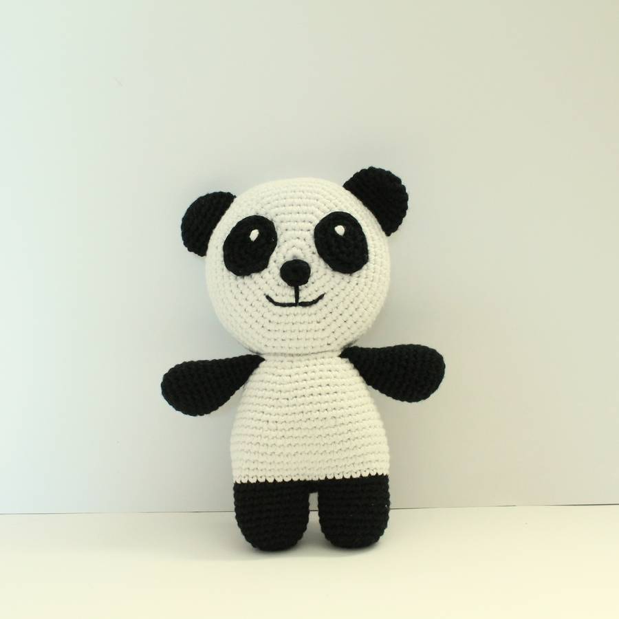 hand crochet baby's first panda bear by attic | notonthehighstreet.com