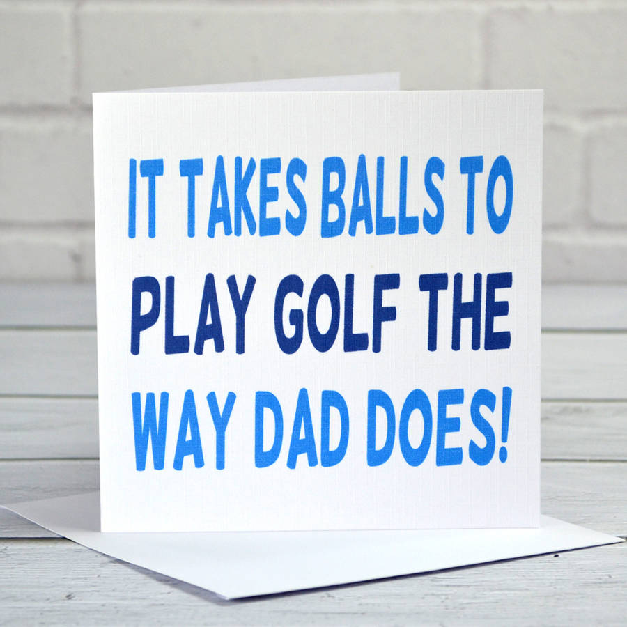 funny golf father's day card by mirrorin | notonthehighstreet.com