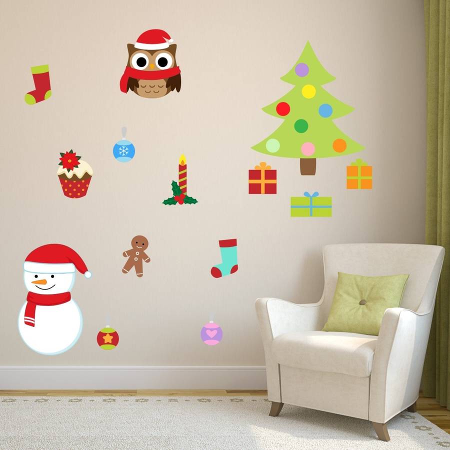 removable christmas wall stickers by mirrorin | notonthehighstreet.com