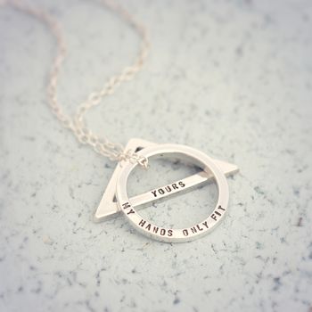 Personalised Triangle And Circle Necklace, 4 of 7