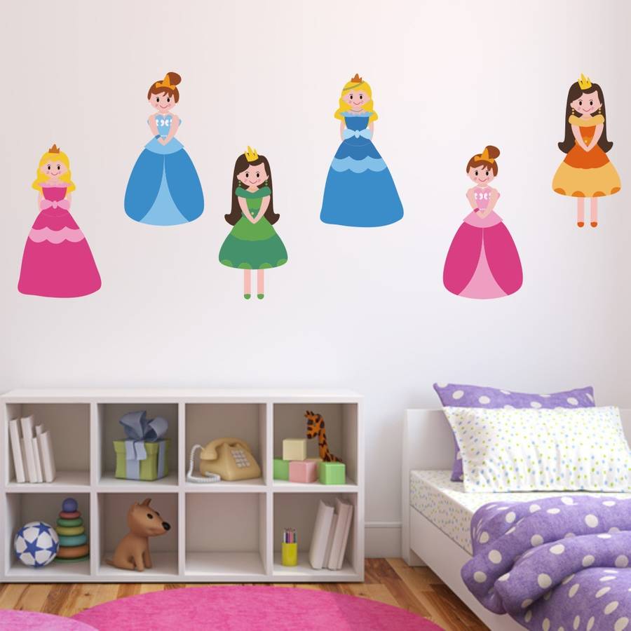 princess fabric wall stickers pack by mirrorin