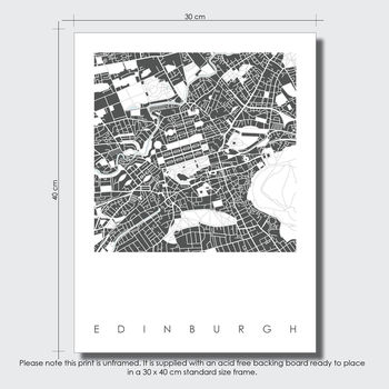 Edinburgh Map Art Print Limited Edition, 3 of 5
