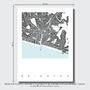 Brighton Map Art Print Limited Edition, thumbnail 3 of 5