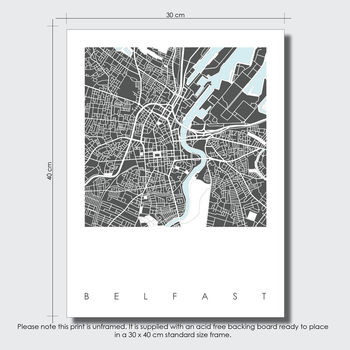 Belfast Map Art Prints Limited Editions, 3 of 5