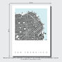 San Francisco Map Art Print Limited Edition, thumbnail 3 of 5