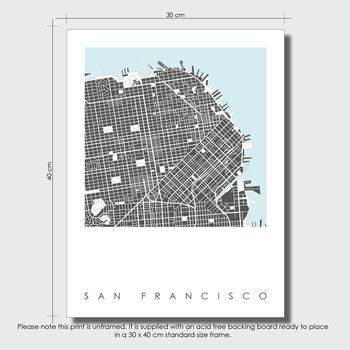 San Francisco Map Art Print Limited Edition, 3 of 5