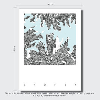 Map Print Of Sydney Limited Edition, 3 of 5