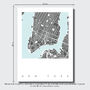 New York Map Art Print Limited Edition, thumbnail 3 of 5