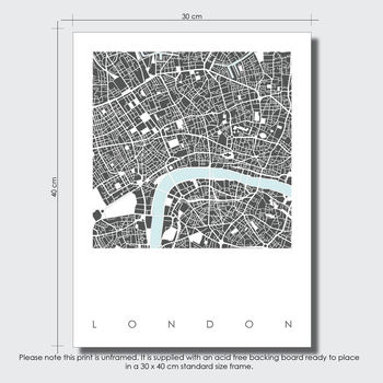 Map Art Print Of London Limited Edition Print, 3 of 5