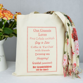 Personalised 'Grandma' Loves Shopping Bag, 5 of 7
