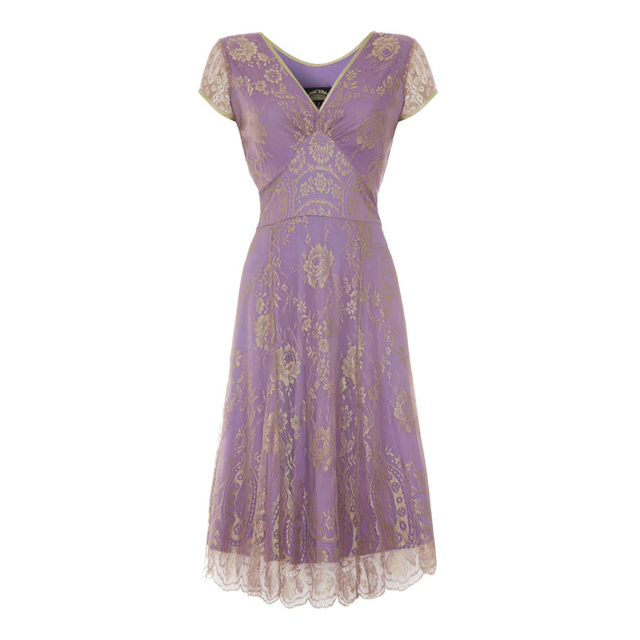 Special Occasion Lace Dress In Orchid Pink Lace, 1 of 3