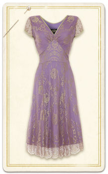 Special Occasion Lace Dress In Orchid Pink Lace, 3 of 3