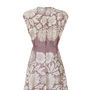 Bow Detail Dress In Sweet Pea Lace Stencil Print Crepe, thumbnail 2 of 2