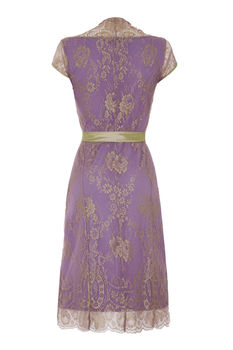 Lace Occasion Dress With Forties Neckline In Orchid, 2 of 4