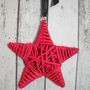 Wicker Star Christmas Wreath Decoration, thumbnail 5 of 6