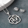 Sterling Silver Rose Jewellery Set, thumbnail 1 of 6
