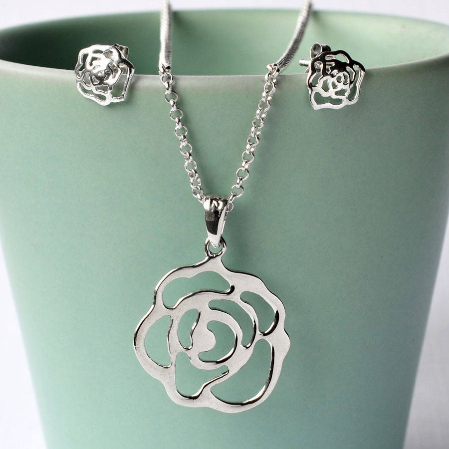 Rose silver jewelry sale