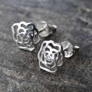 Sterling Silver Rose Jewellery Set, 3 of 6