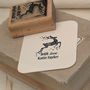 Christmas Reindeer Personalised Rubber Stamp, thumbnail 2 of 3
