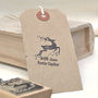 Christmas Reindeer Personalised Rubber Stamp, thumbnail 3 of 3
