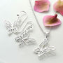 Silver Butterfly Jewellery Set, thumbnail 1 of 6